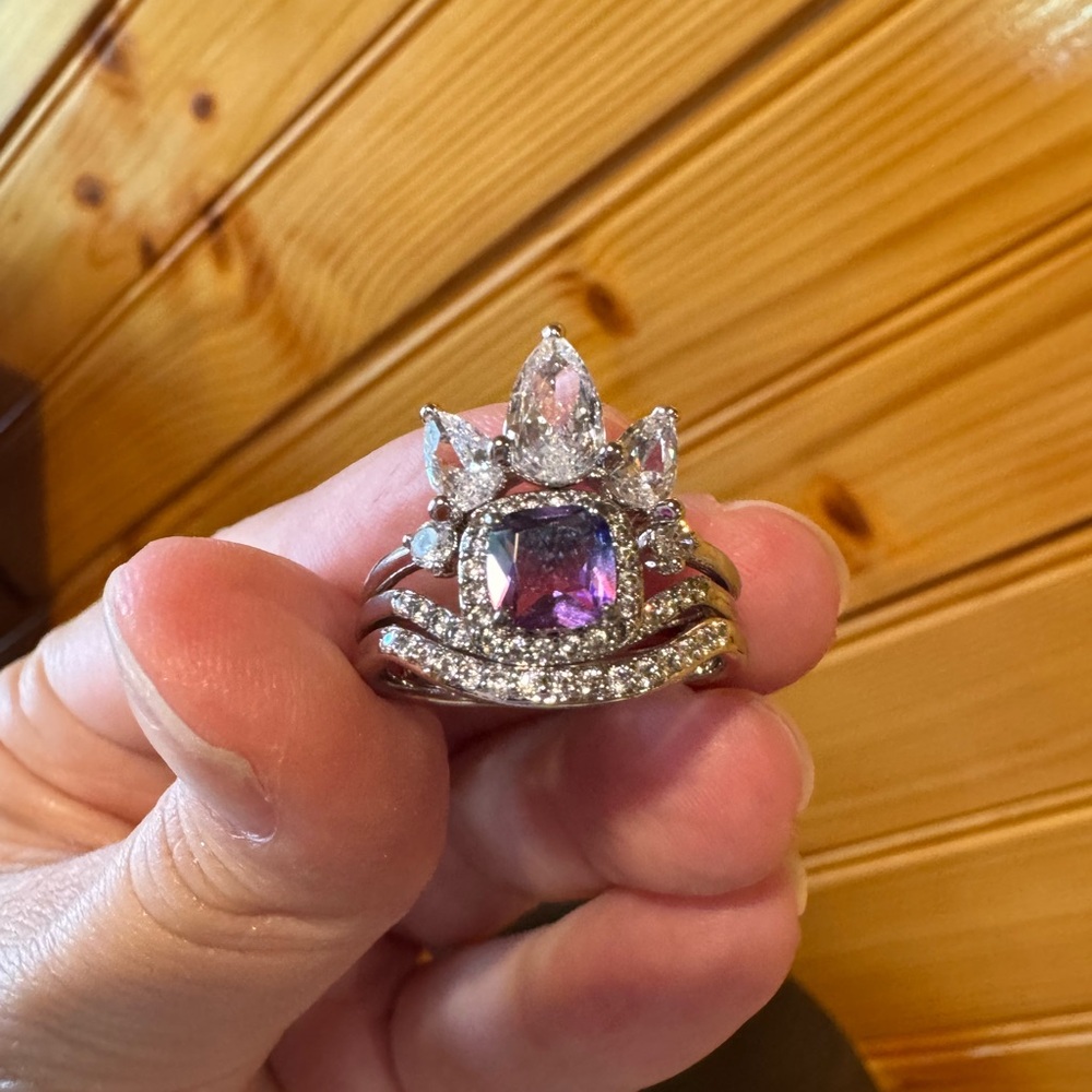 Bomb Party  Size 9, She's Fierce & Brave, Purple Tourmaline